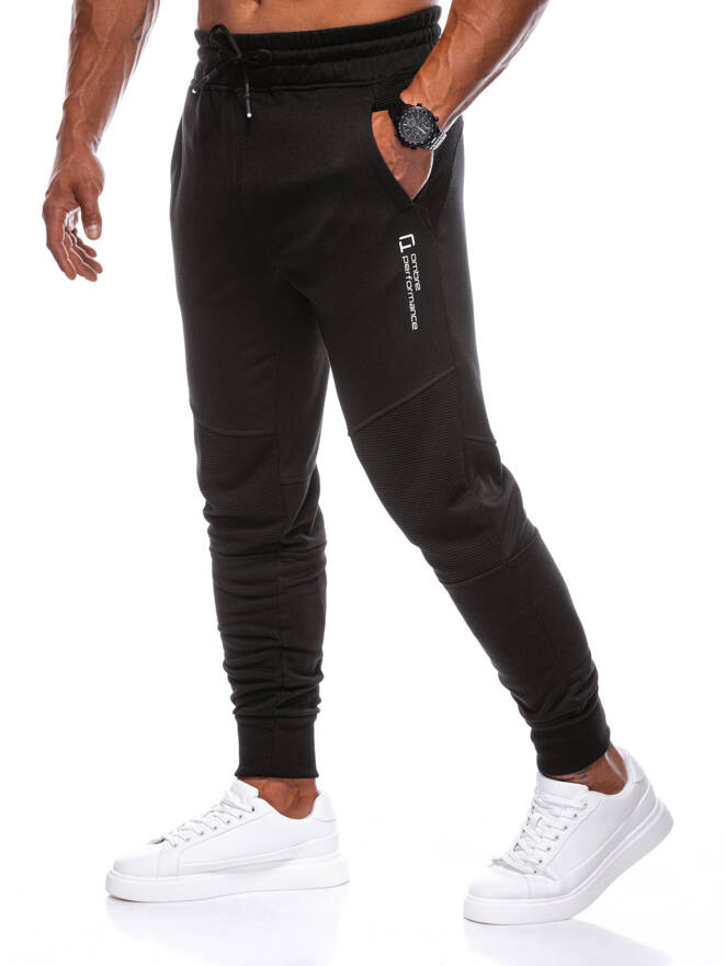 Patchwork pánské tepláky joggers OM-PASK-22FW-013 - černá V1