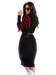 Dámské šaty DLR094 - černá/červená