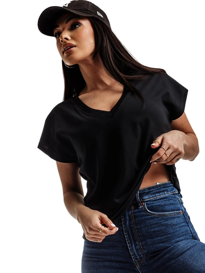 Dámské tričko bez potisku SLR087- černé