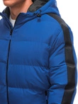 Pánská prošívaná zimní bunda - modrá V3 EM-JAHP-0101