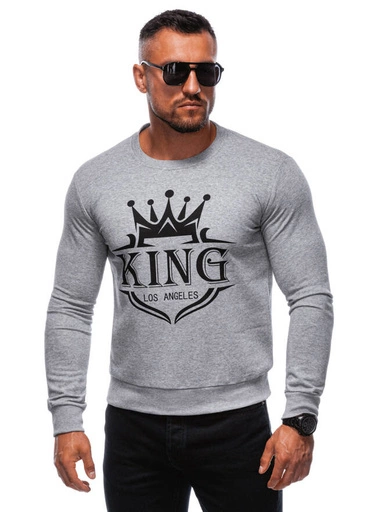 Pánská mikina bez kapuce 1680B - šedá