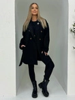 Módní dámský kabát CLR039 - černý