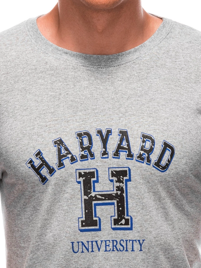 Pánské tričko s potiskem S1893 - šedá