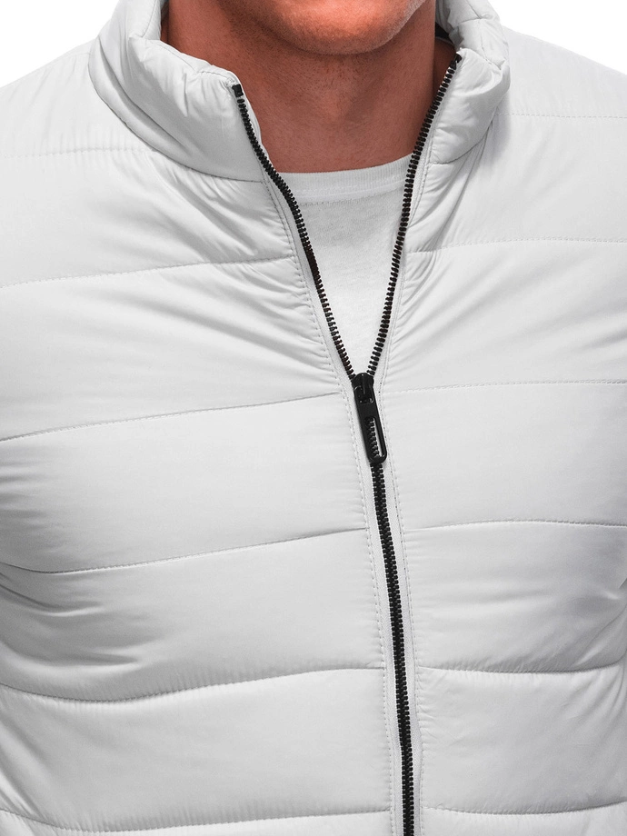 Pánská přechodná prošívaná bunda 526C - světle šedá