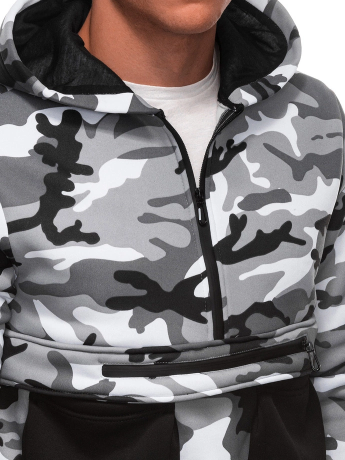 Pánská mikina s kapucí 1694B - šedá