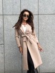Dámský kabát CLR034 - béžový