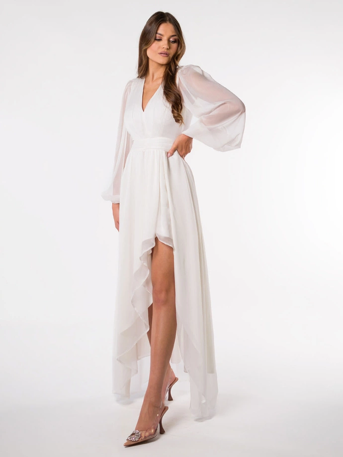 Maxi šaty SELENA DLR154 - ecru barva