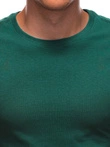 Pánské tričko s dlouhým rukávem bez potisku EM-LSBL-0103 - tmavě zelené