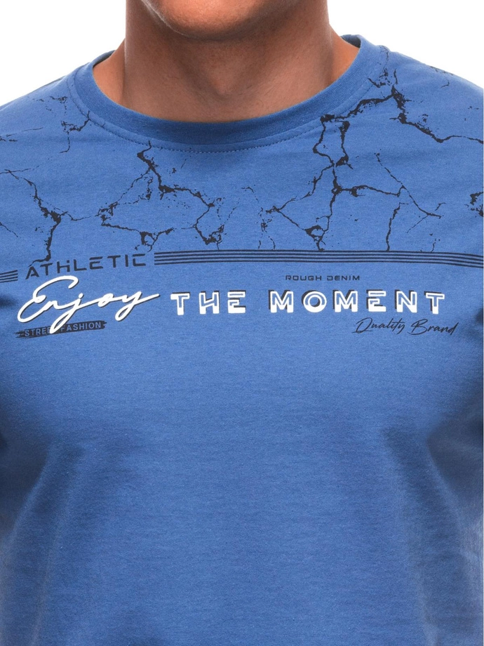 Pánské tričko s potiskem S2035 - tmavě modré