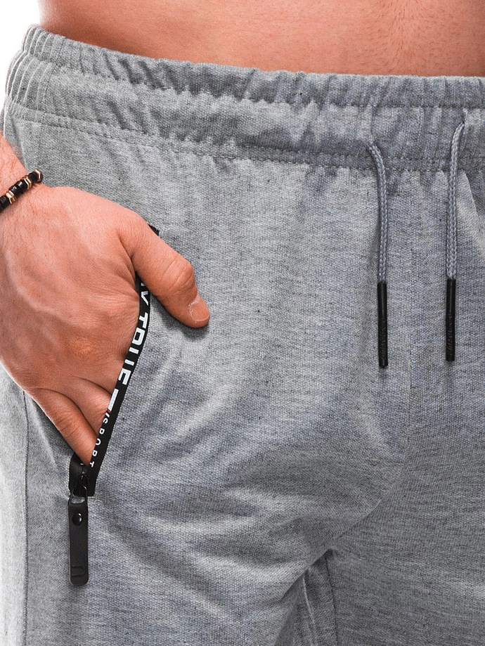 Pánské krátké teplákové šortky 487W - šedé