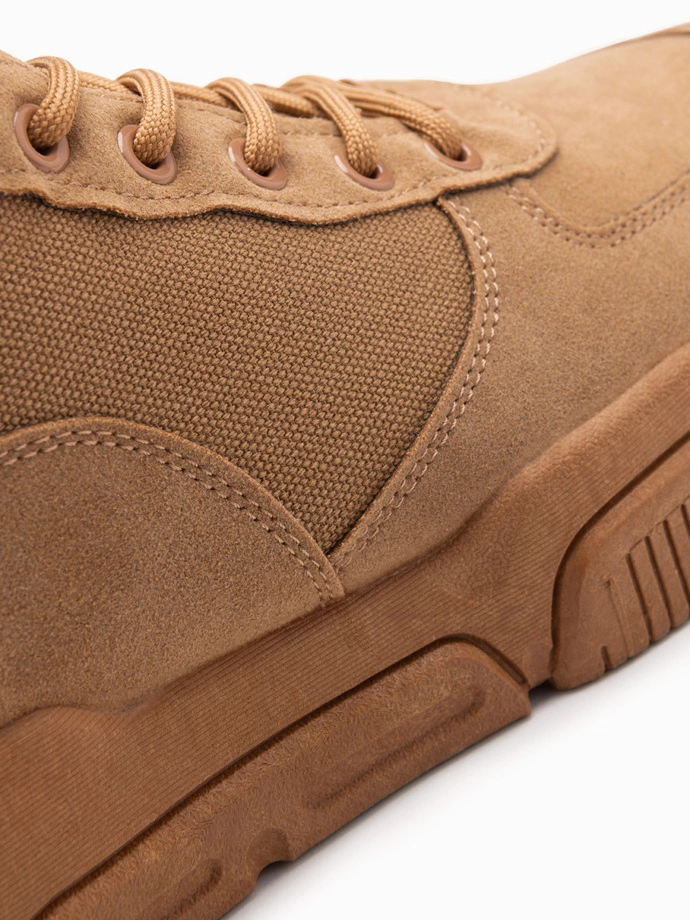 Pánské kotníkové tenisky s tvarovanou podrážkou - sand V3 OM-FOBO-0122