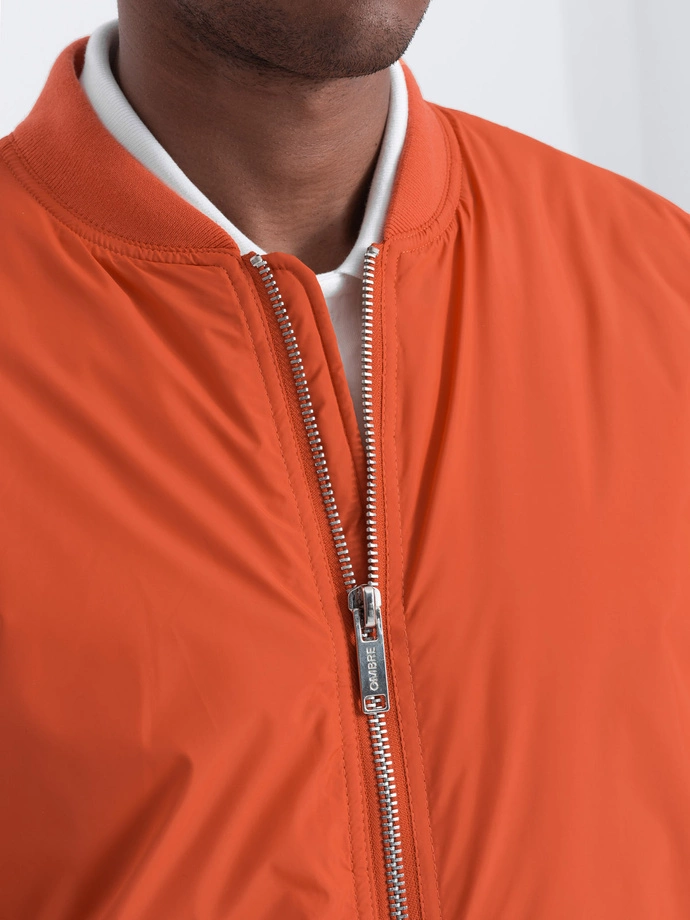 Pánská bunda bomber - brick V3 C538