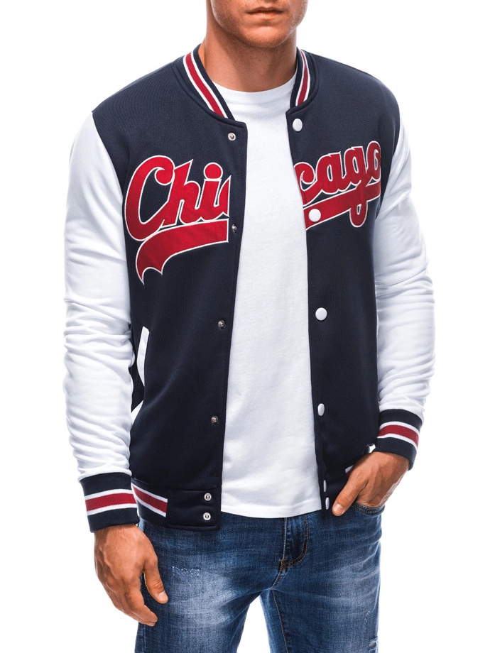 Pánská mikina s kapucí 1611B - tmavě modrá