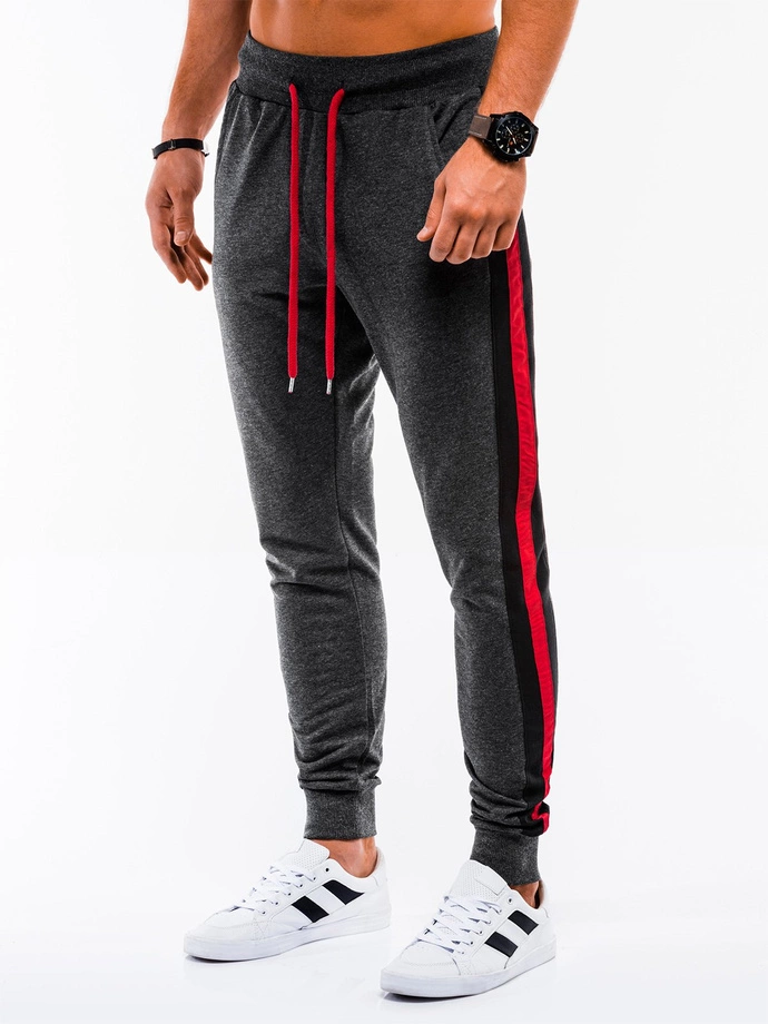 Pánské teplákové kalhoty 715P - grafitové