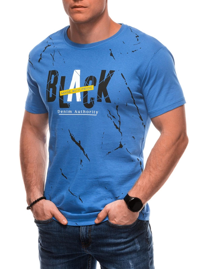 Pánské tričko s potiskem S2028 - modré