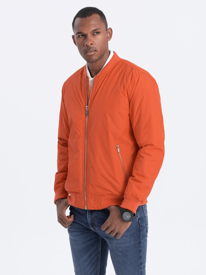 Pánská bunda bomber - brick V3 C538