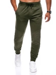 Patchwork pánské tepláky joggers OM-PASK-22FW-013 - tmavě olivově zelená V3