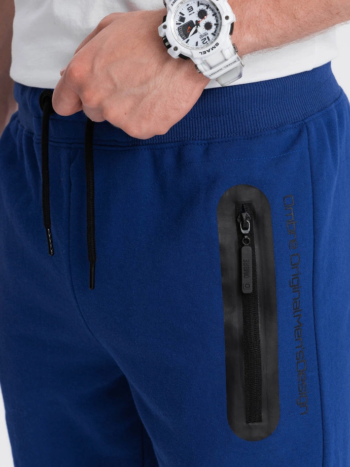 Krátké teplákové šortky 527W - modré