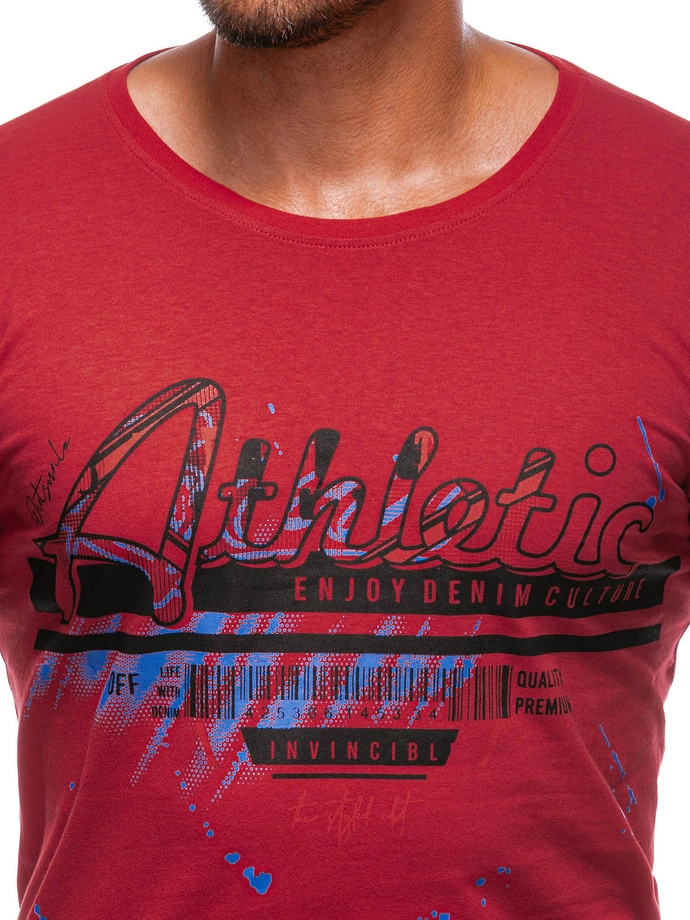 Pánské tričko s potiskem S2018 - červená