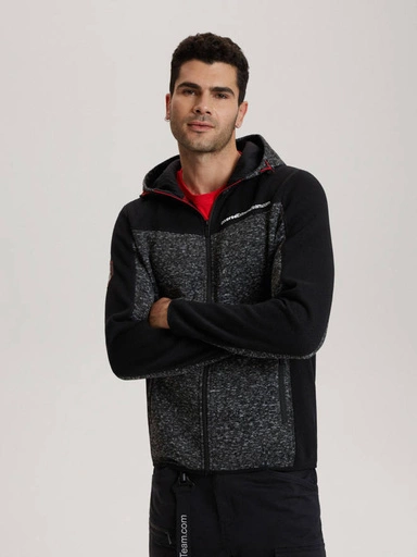 Pánská mikina DKR CROSS 4 1564B - černá melanž