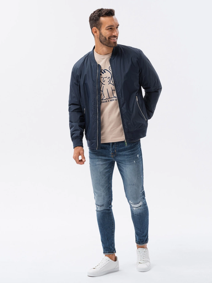 Pánská bunda bomber 538C - tmavě modrá V19