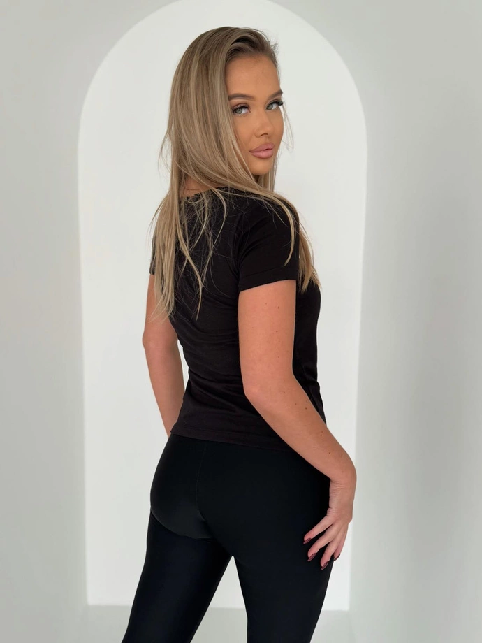 Bavlněné tričko SLR098 - černé