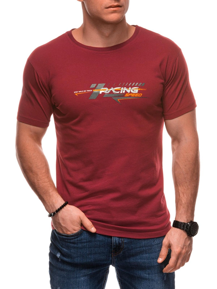 Pánské tričko s potiskem S2031 - červené
