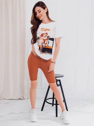 Dámské cyklistické šortky 003WLR - hnědé