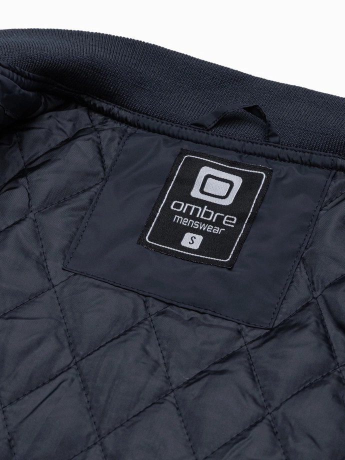 Pánská bunda bomber 538C - tmavě modrá V19