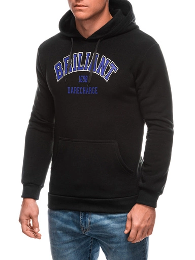 Pánská mikina s kapucí 1687B - černá