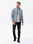 Pánská prošívaná bunda 528C - šedá V9