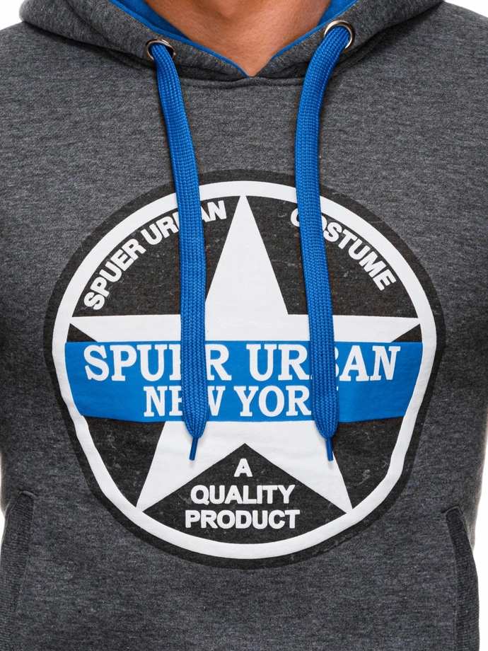 Pánská mikina s kapucí 1260B - grafitová