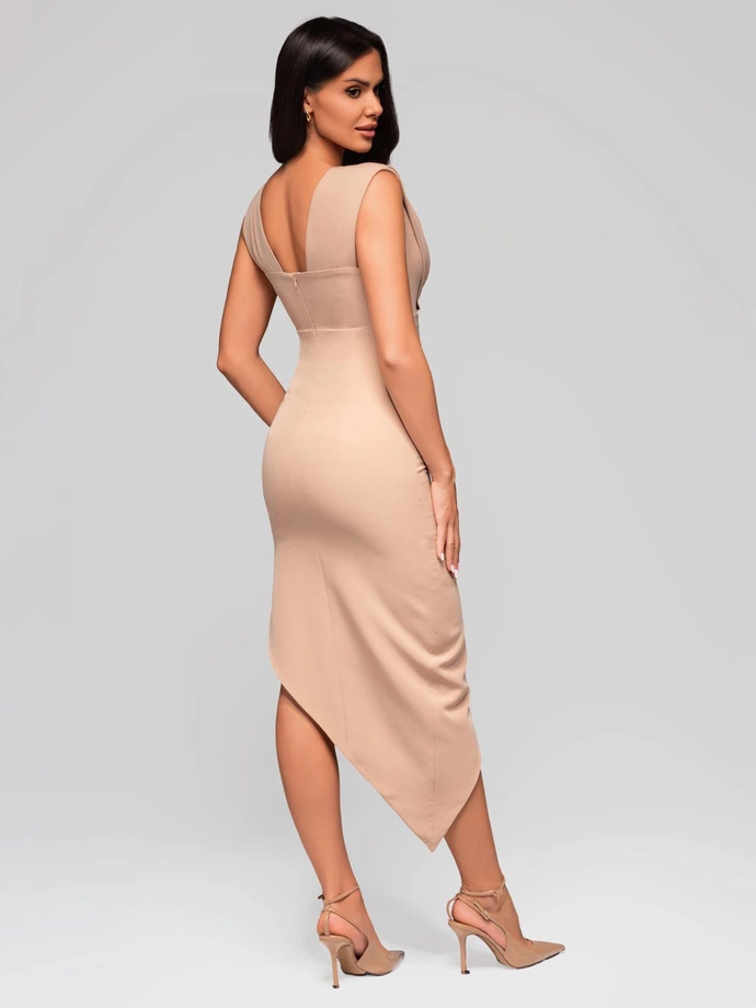 Midi šaty LAURA DLR138 - krémové