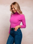 Dámský svetr s rolákem 021ELR - fuchsie