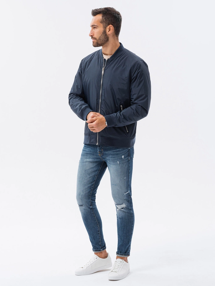 Pánská bunda bomber 538C - tmavě modrá V19