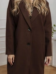 Dámský kabát CLR036 - tmavě hnědý