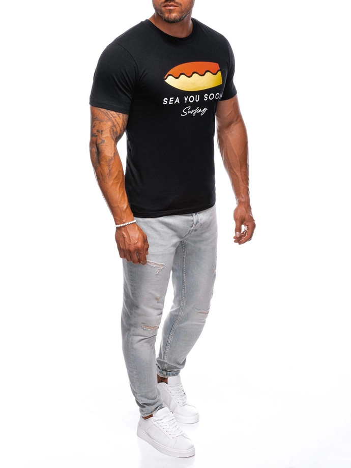 Pánské tričko s potiskem 2003S - černá