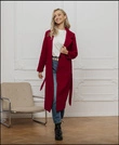 Dámský kabát CLR034 - červený
