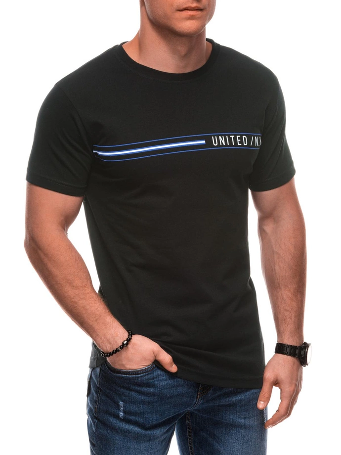 Pánské tričko s potiskem S2025 - černé