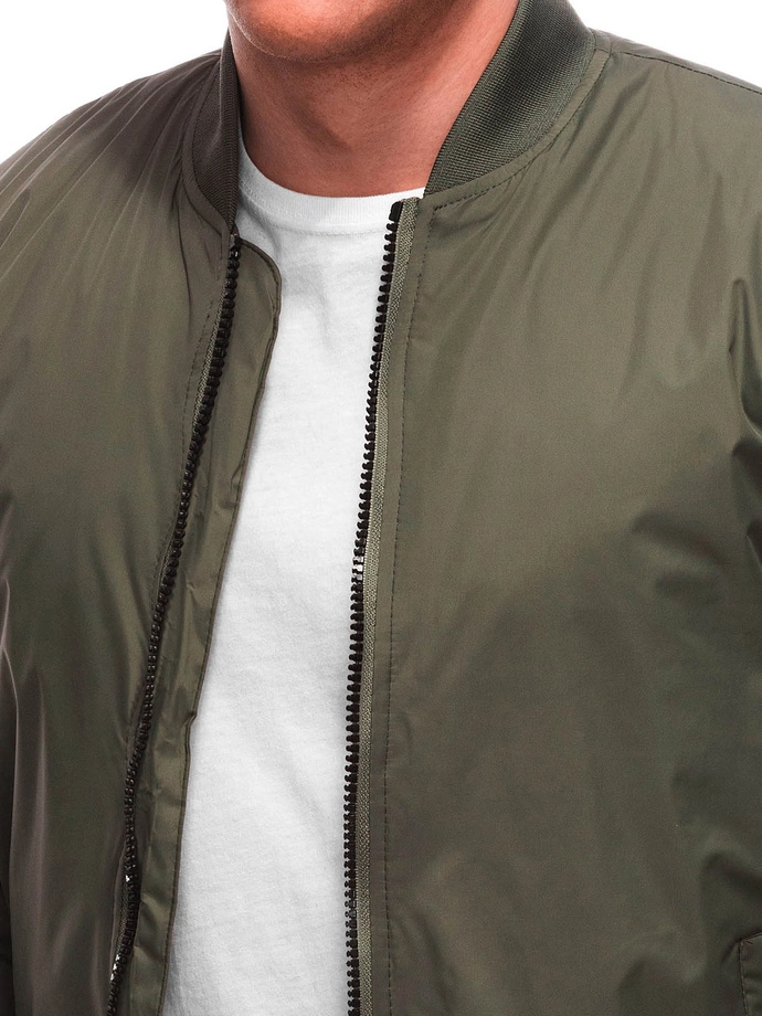 Pánská přechodná bunda bomber 532C - olivově zelená