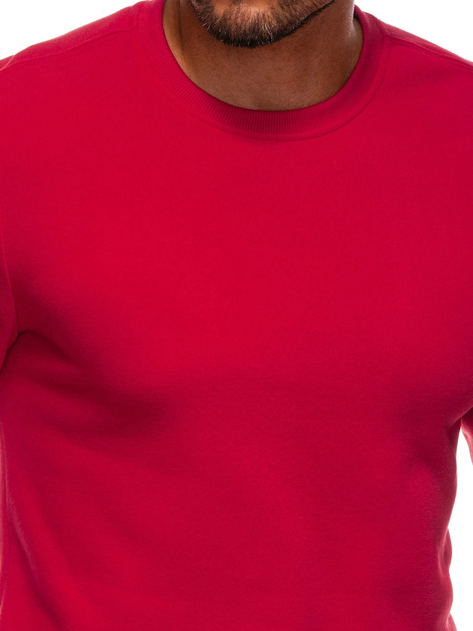 Pánská mikina bez kapuce EM-SSNZ-22FW-019 V4 - červená