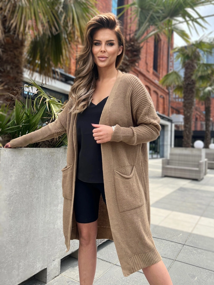 Dámský svetr ELR027 - hnědý