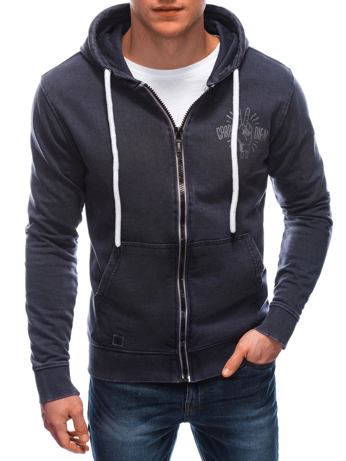 Pánská mikina s kapucí - námořnická modrá B1280