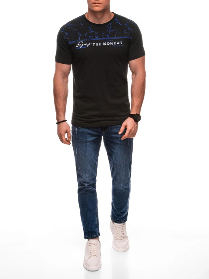 Pánské tričko s potiskem S2035 - černé