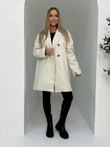Módní dámský kabát CLR039 - béžový