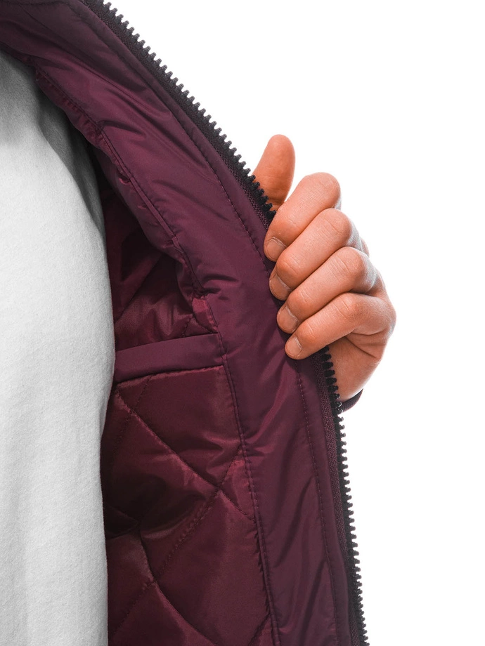 Pánská přechodná bunda bomber 532C - bordó