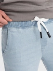 Pánské džínové kalhoty JOGGER s odřením - světle modré V1 OM-PADJ-0150