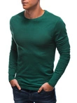 Pánské tričko s dlouhým rukávem bez potisku EM-LSBL-0103 - tmavě zelené