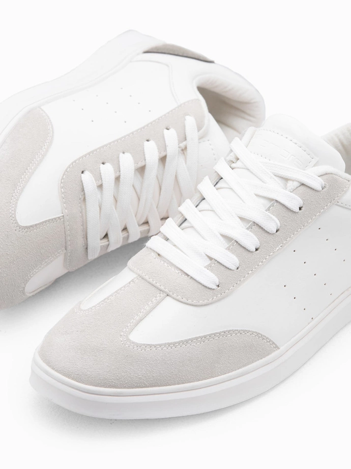 Ležérní pánské tenisky OLDSCHOOL - bílé V3 OM-FOCS-0104