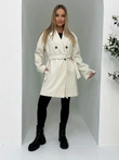 Módní dámský kabát CLR039 - béžový